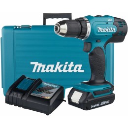 Дрель-шуруповерт Makita DDF453SYE Дрель ак {18В,2х1.5Ач Li-ion,БЗП-13мм,0-400\1300об\м,42\27Нм,1.8кг,чем}